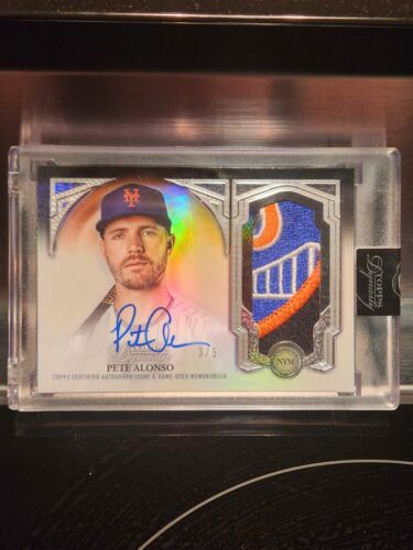 2023 Topps Dynasty Pete Alonso 3/5 Dynastic Data INSANE METS LOGO PATCH!!!