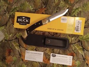 New ListingNEW 2024 BucK Knives 110 Drop Point  Brass & 420hc ebony scales folding hunter
