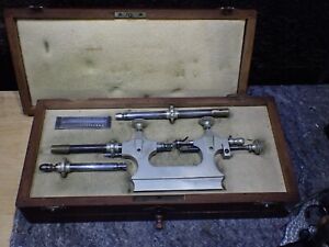 Vintage R. Flume Watchmakers Jacot Tool VG in Wood Box, box needs repaired