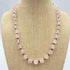 Beautiful Rose Quartz Beaded Necklace, Pink Rose Quartz Necklace,