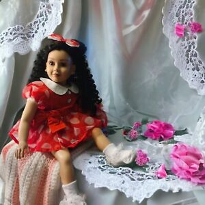 My Twinn Doll Catherine Non Poseable Mini Mouse Outfit Earring Long Spiral Hair