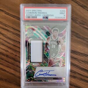 New Listing2021 Panini Spectra Cameron Thomas RPA Rookie Patch Auto /99 RC