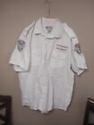 GardaWorld Security Uniform Men's Short Sleeve Shirt White Size 18-18.5