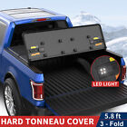 5.7ft 5.8ft Hard Tonneau Cover Tri-Fold For 2009-2023 Ram 1500 Truck Bed w/LED