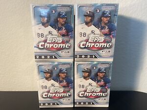 2021 Topps Chrome Baseball Blaster Box Sealed MLB - Lot of 4 Boxes