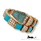Bvlgari Serpenti High Jewelry Turquoise & Diamond 18K Rose Gold Watch