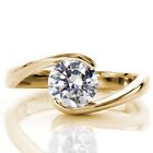 Certified 14K Yellow Gold Diamond Wedding Ring 1.00 Ct Round Cut IGI Lab Created