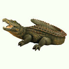 Crocodile Statue Reptile Sculpture Alligator Figurine Garden Large Wildlife Yard