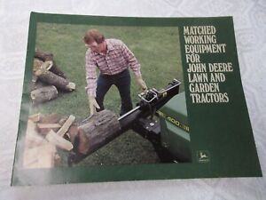 John Deere Matched Working Equipment for Lawn & Garden Tractor  Brochure 12 Page