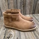 NEW~ UGG Josefene Cuff Women's Suede Ankle Zip Boots in Chestnut Size 7