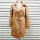 Blanc Noir Belted Trench Coat Single Breasted Tan Women Ladies Size Medium