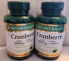 2x Nature's Bounty Cranberry w Vitamin C Fruit 4200 mg 250 Softgel Ea EXP 8/24