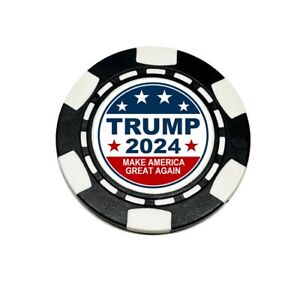 Donald Trump 2024 MAGA Make America Clay Poker Chip Golf Ball Marker Card Guard
