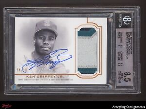 2020 Topps Dynasty Autograph Ken Griffey Jr. GAME USED PATCH AUTO /10 BGS 8.5