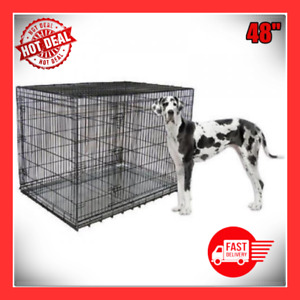 Big XXL Large Dog Crate Kennel Extra Huge Folding Pet Wire Cage Giant Breed Siz