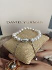 David Yurman 8mm Pearl Spiritual Bead Bracelet with Silver/Wave Bead