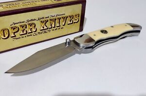 New ListingCOWBOY ROPER HUNTING POCKET KNIFE LINERLOCK LOCKBACK W/THUMB STUD ROPER KNIVES !