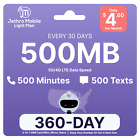 $4.60/Mo Jethro Mobile Prepaid Phone Plan: 500MB Data, 500 Talk & Text SIM Card