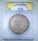 New Listing1829 L-JM Peru Silver 8 Reales Genuine Antique 1800's ANACS VF Coin
