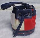 Tommy Hilfiger Bucket Bag Red White And Navy Purse With Shoulder Strap