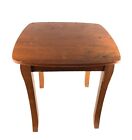 Vintage Simple Wooden End Table Rounded Corners