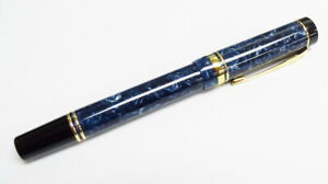 Parker Duofold Blue Marble Roller Ball Pen GE Capitol ~ Free Shipping