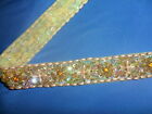 Vintage Fancy Beaded Gold and Iridescent Colored Trim 1