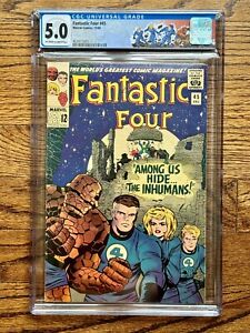 Fantastic Four #45 Marvel CGC 5.0 1st app of the Inhumans *Custom FF Label*