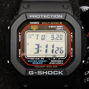 CASIO G-SHOCK GW-M5610U-1JF Black Red Waterproof Solar Men's Watch New in Box