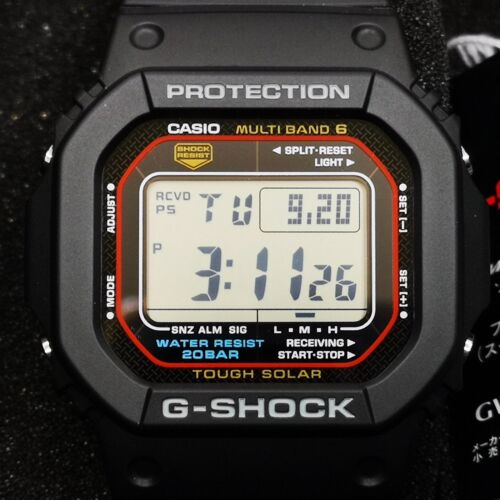 CASIO G-SHOCK GW-M5610U-1JF Black Red Waterproof Solar Men's Watch New in Box