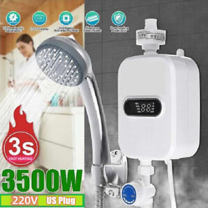 Electric Hot Water Heater System Tankless Instant Shower Camping Caravan 3500W
