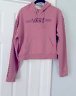 Vans Women's Pink Hoodie Sweatshirt Pullover Cropped Size Small S