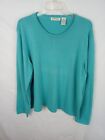 Women's Extra Large Orvis Green Top Cotton Cashmere Blend
