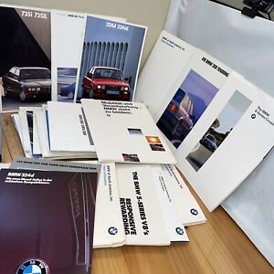 HUGE LOT BMW Dealership Brochures /Press Release - 1980s 735i, 324d, 2500 8 Ser