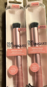 2 Pack Real Techniques Filtered Cheek Brush for Blush Makeup Serums SEALED NEW