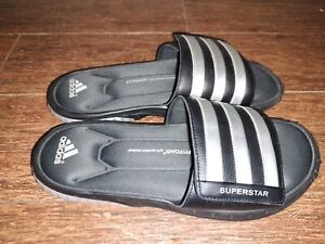 Adidas Superstar 3G Men's US 12 Slides Sandals Fitfoam Comfort Black G40165