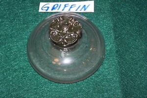ANTIQUE HANDBLOWN GLASS SHIP INKWELL BRONZE ORNATE LID & PONTIL    REDUCED NOW