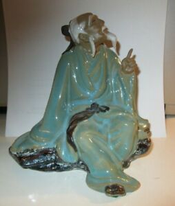 Porcelain Figurine - Chinese Wiseman - in green