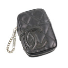 CHANEL Matelasse Cambon Line CC Coco Cigarette Case Bag Pouch Black 240317T