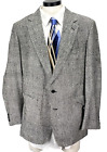 JG Hook Blazer Sport Coat Men's 42 Silk Gray Black TWEED Vintage