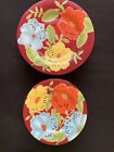 Gates Ware Laurie Gates 6 Dinner 6 Salad Floral Plates 11” and 9”