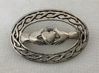 Vtg PSCL Peter Stone 925 STERLING SILVER Irish CELTIC KNOT Claddagh Brooch PIN