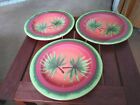 Lot of 3 GATES WARE BY LAURIE GATES 9 5/8” THREE PALMS DINNER PLATES