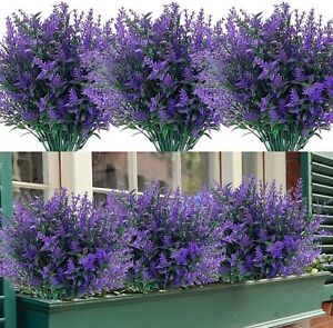 New ListingArtificial Flowers Fake Outdoor UV Resistant Boxwood Plants Shrubs Decor 6 Pack