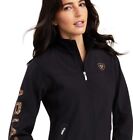 Ariat® Ladies New Team Softshell Black & Leopard Jacket 10041278 Size XS