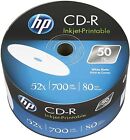 HP Blank 52X CD-R CDR 700MB White Inkjet Printable Recordable Lot 50 - 1800 Disc