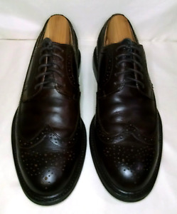 Florsheim Wingtip Brogue Oxford Dress Shoes Men Size 8D Dark Brown Leather