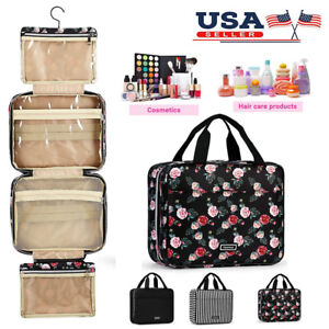 Travel Cosmetic Makeup Bag Toiletry Hanging Organizer Pouch With Hook Women