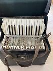 Hohner Piano accordion La Contessa 24 buttons Old Vtg Instrument Case Antique