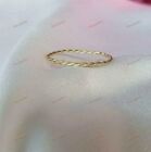 10k Yellow Gold Handcrafted Jewelry Band Ring Size 6